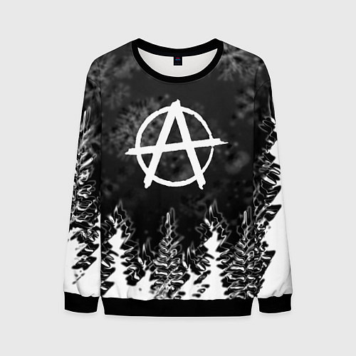 Мужской свитшот Anarchy winter gray / 3D-Черный – фото 1