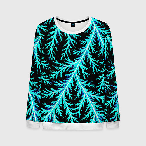Мужской свитшот Разряды электричества Tie Dye / 3D-Белый – фото 1