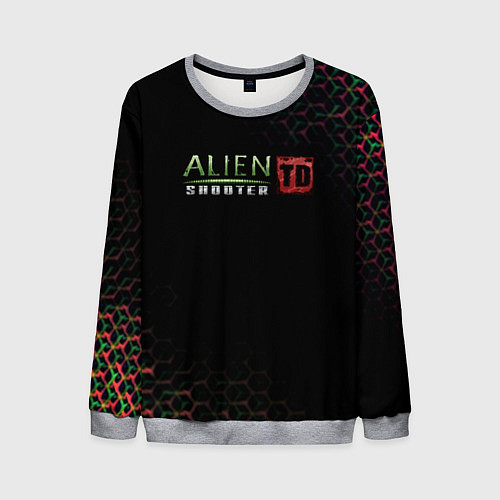 Мужской свитшот Alien Shooter космос тема / 3D-Меланж – фото 1