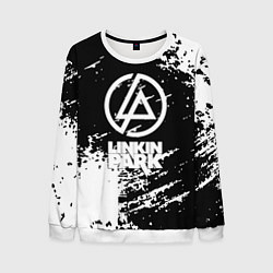 Свитшот мужской Linkin park logo краски текстура, цвет: 3D-белый