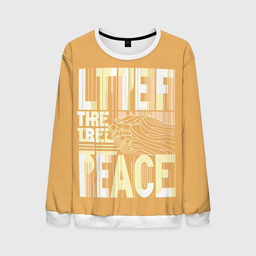 Мужской свитшот Let there be peace / 3D-Белый – фото 1