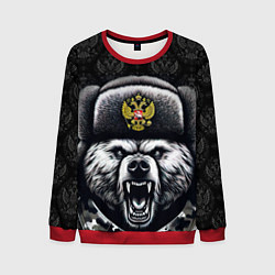 Свитшот мужской Русский медведь, цвет: 3D-красный
