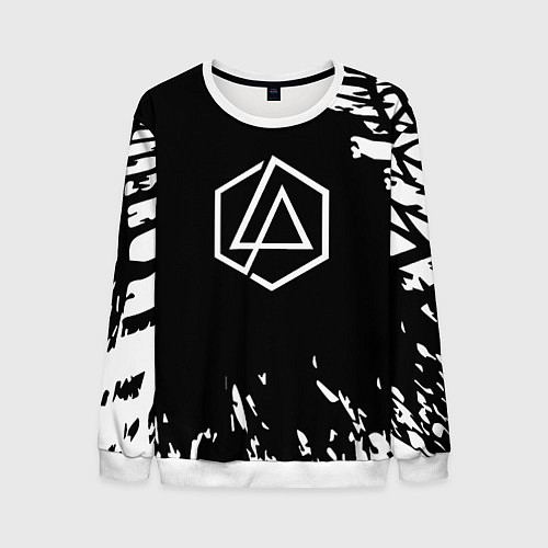 Мужской свитшот Linkin park краски текстура рок / 3D-Белый – фото 1