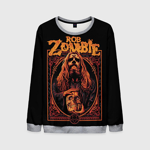 Мужской свитшот Rob zombie skull / 3D-Меланж – фото 1