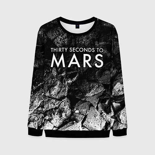 Мужской свитшот Thirty Seconds to Mars black graphite / 3D-Черный – фото 1