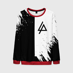 Свитшот мужской Linkin park краски чёрнобелый, цвет: 3D-красный
