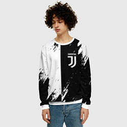 Свитшот мужской Juventus краски чёрнобелые, цвет: 3D-белый — фото 2