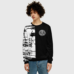 Свитшот мужской Silent hill краски текстура гейм, цвет: 3D-черный — фото 2