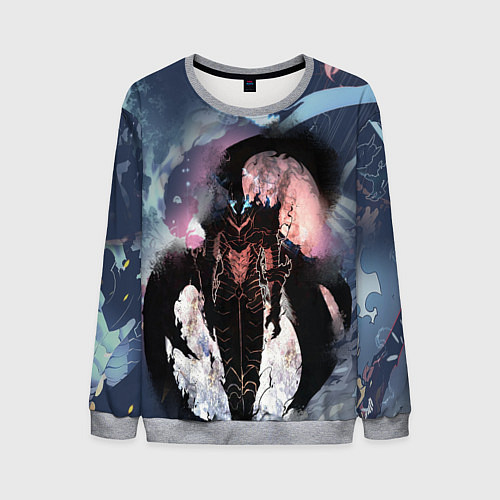 Мужской свитшот Solo Leveling - entity / 3D-Меланж – фото 1