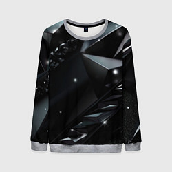 Свитшот мужской Black luxury abstract, цвет: 3D-меланж