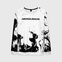 Свитшот мужской Nickelback серый дым рок, цвет: 3D-белый