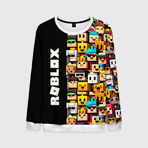 Мужской свитшот Roblox - game / 3D-Белый – фото 1