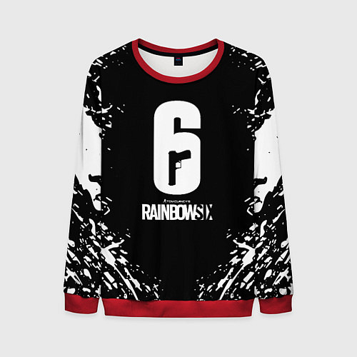 Мужской свитшот Tom Clancys Rainbow Six: Siege краски / 3D-Красный – фото 1