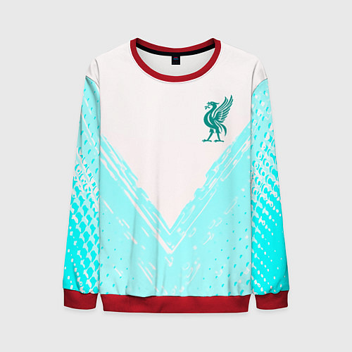 Мужской свитшот Liverpool logo texture fc / 3D-Красный – фото 1