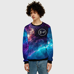 Свитшот мужской Twenty One Pilots space rock, цвет: 3D-черный — фото 2