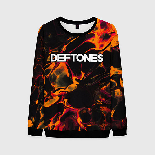 Мужской свитшот Deftones red lava / 3D-Черный – фото 1