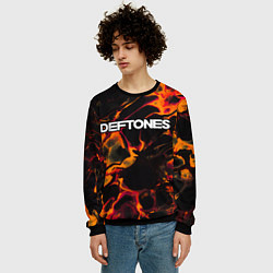 Свитшот мужской Deftones red lava, цвет: 3D-черный — фото 2