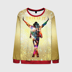 Свитшот мужской Michael Jackson THIS IS IT - с салютами на золотом, цвет: 3D-красный