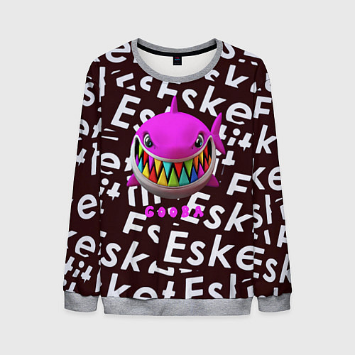 Мужской свитшот Esskeetit logo pattern / 3D-Меланж – фото 1