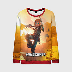 Свитшот мужской Персонаж Minecraft ниндзя, цвет: 3D-красный