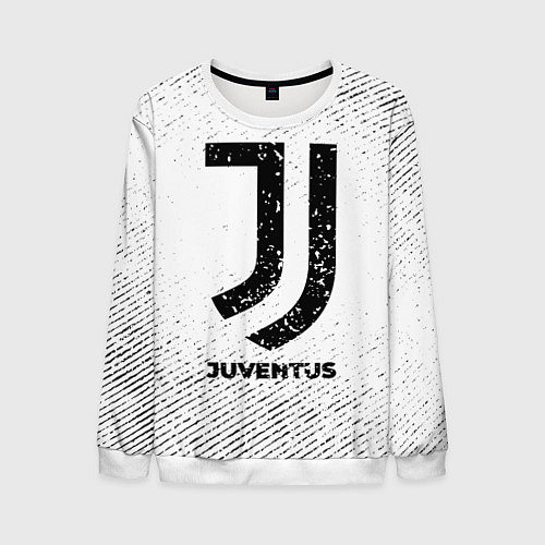 Мужской свитшот Juventus с потертостями на светлом фоне / 3D-Белый – фото 1
