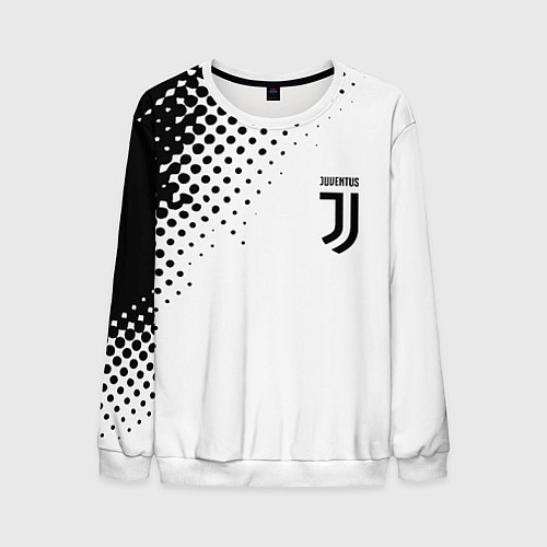 Мужской свитшот Juventus sport black geometry / 3D-Белый – фото 1