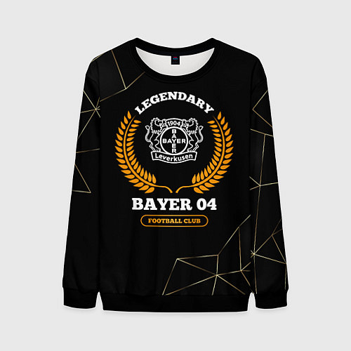 Мужской свитшот Лого Bayer 04 и надпись legendary football club на / 3D-Черный – фото 1