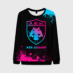 Свитшот мужской AEK Athens - neon gradient, цвет: 3D-черный