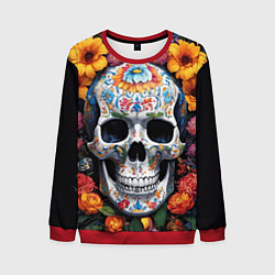 Мужской свитшот Bright colors and a skull