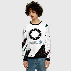 Свитшот мужской Portal 2 краски валв, цвет: 3D-черный — фото 2
