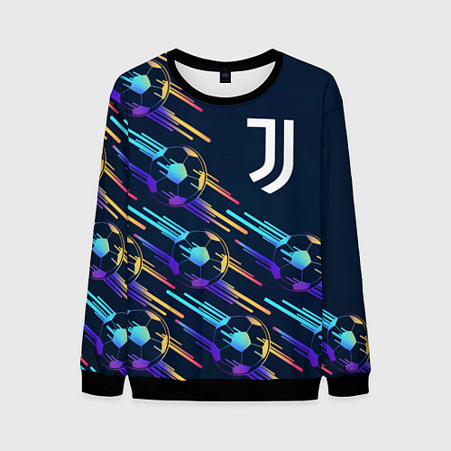 Мужской свитшот Juventus градиентные мячи / 3D-Черный – фото 1