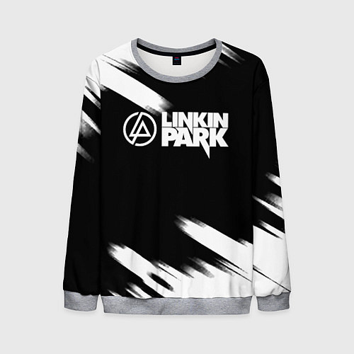 Мужской свитшот Linkin park рок бенд краски / 3D-Меланж – фото 1
