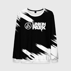 Свитшот мужской Linkin park рок бенд краски, цвет: 3D-белый
