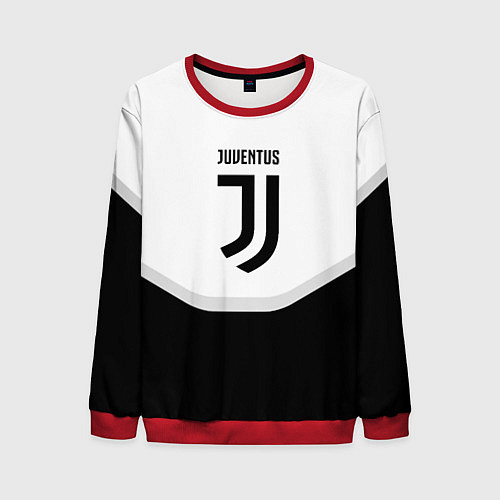 Мужской свитшот Juventus black geometry sport / 3D-Красный – фото 1