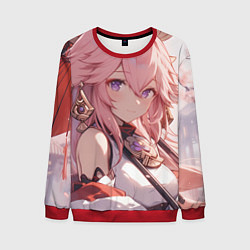 Мужской свитшот Genshin Impact Яэ Miko smile