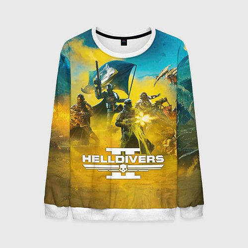 Мужской свитшот Helldivers 2: Confrontation / 3D-Белый – фото 1