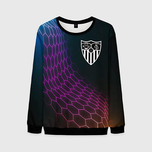 Мужской свитшот Sevilla футбольная сетка / 3D-Черный – фото 1