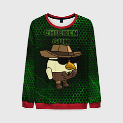 Свитшот мужской Chicken gun green, цвет: 3D-красный