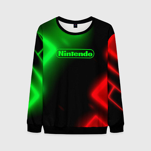 Мужской свитшот Nintendo игровой мир / 3D-Черный – фото 1