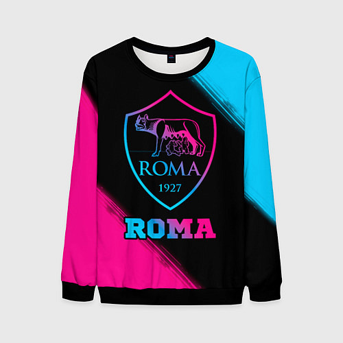 Мужской свитшот Roma - neon gradient / 3D-Черный – фото 1