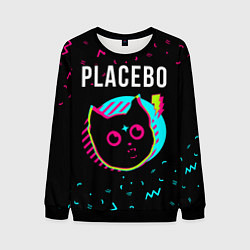 Свитшот мужской Placebo - rock star cat, цвет: 3D-черный