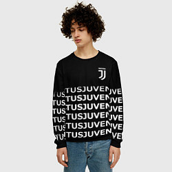 Свитшот мужской Juventus pattern fc club steel, цвет: 3D-черный — фото 2