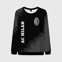 Свитшот мужской AC Milan sport на темном фоне вертикально, цвет: 3D-черный