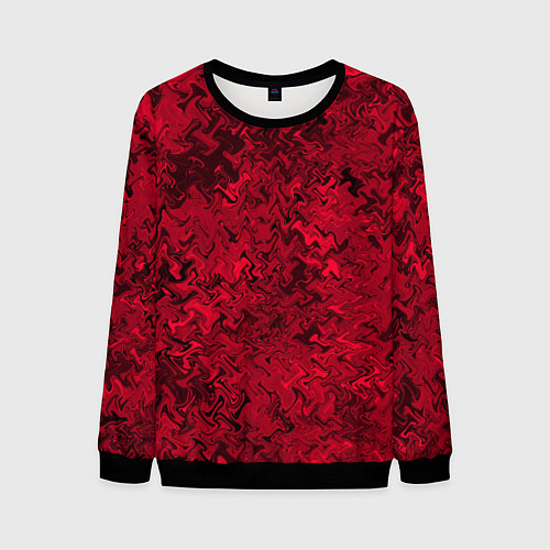 Мужской свитшот Абстрактная текстура тёмно-красный / 3D-Черный – фото 1