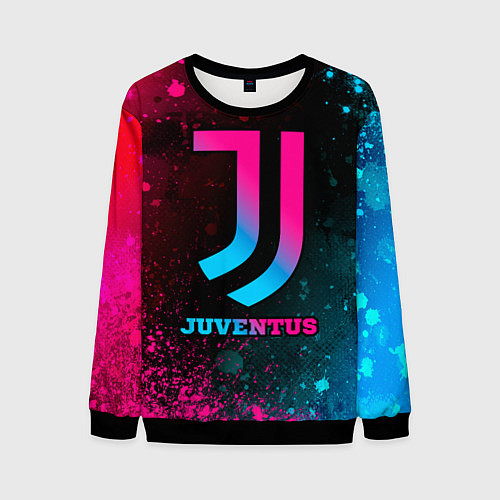 Мужской свитшот Juventus - neon gradient / 3D-Черный – фото 1