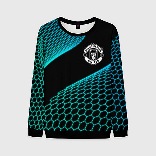 Мужской свитшот Manchester United football net / 3D-Черный – фото 1