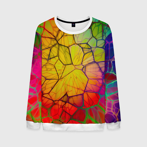 Мужской свитшот Bright abstraction / 3D-Белый – фото 1