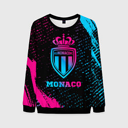 Свитшот мужской Monaco - neon gradient, цвет: 3D-черный