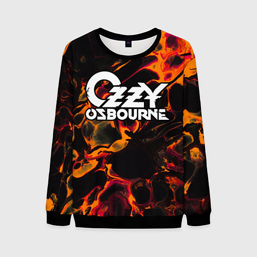 Мужской свитшот Ozzy Osbourne red lava / 3D-Черный – фото 1