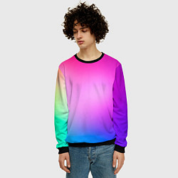 Свитшот мужской Colorful gradient, цвет: 3D-черный — фото 2